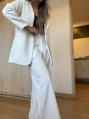 Ref.099: Suit - Blazer Elegante y pantalón clásico recto- Blanco