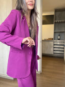 Ref.099: Suit - Blazer Elegante y pantalón clásico recto- Magenta