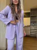 Ref.099 Suit - Blazer Elegante y pantalón clásico recto- Lila