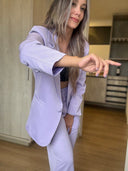 Ref.099 Suit - Blazer Elegante y pantalón clásico recto- Lila