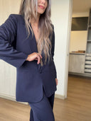 Ref.099 Suit - Blazer Elegante y pantalón clásico recto- Azul Oscuro