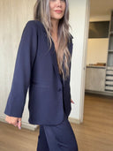 Ref.099 Suit - Blazer Elegante y pantalón clásico recto- Azul Oscuro