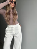 Ref.099-2: Pantalón clásico recto- Blanco