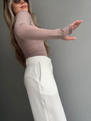 Ref.099-2: Pantalón clásico recto- Blanco