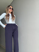 Ref.099-2:Pantalón clásico recto - Azul oscuro